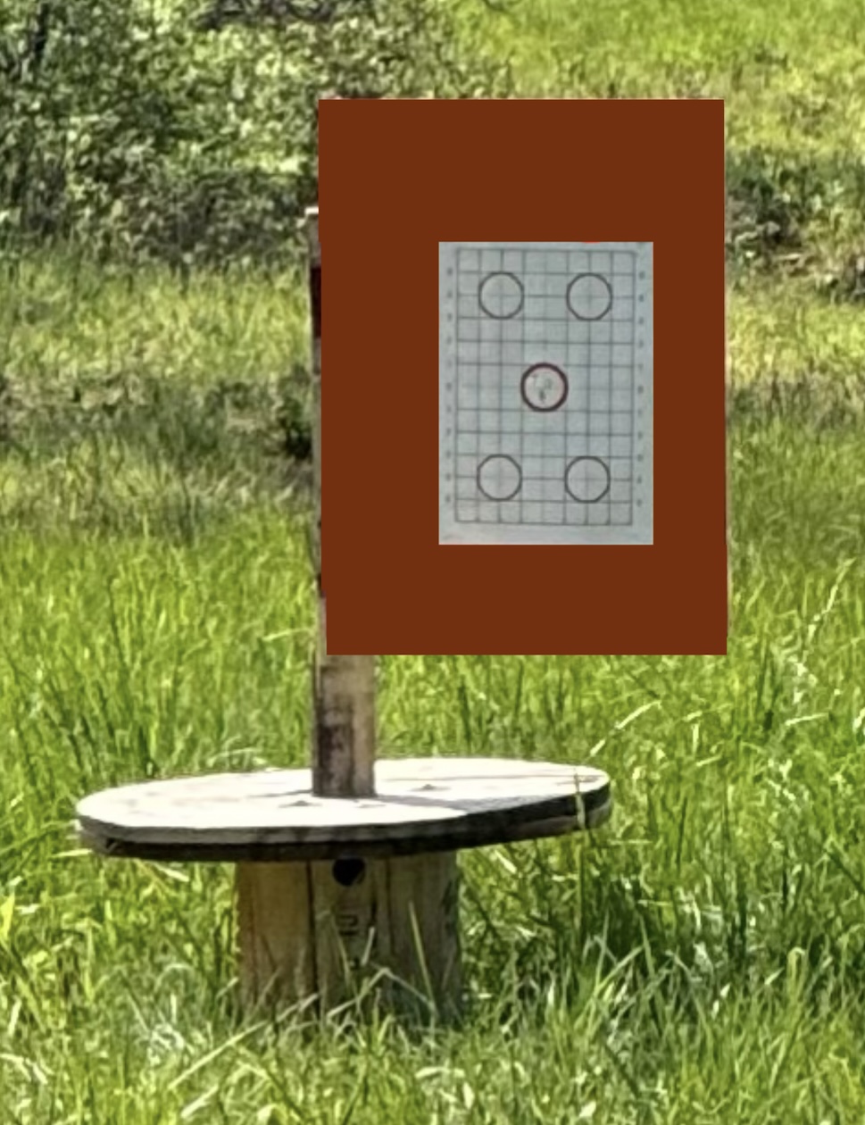 wire spool portable target
