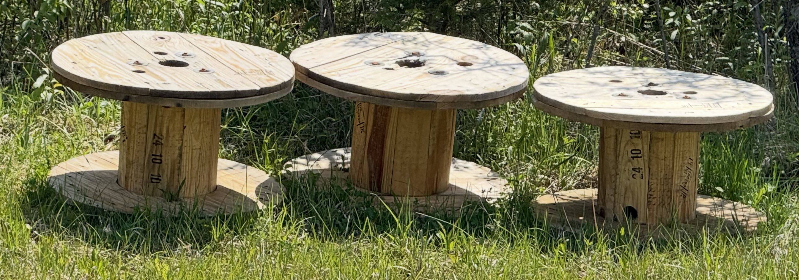 Wooden spools